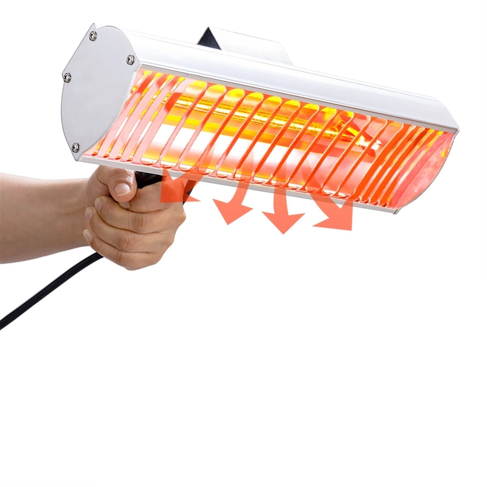 LNHHG Paint Curing Lamp 1000W Car Body Shortwave Curing Lamp Paint Electric Infrared Heater Baking Solar Film Handheld for Spray Booth & Garage Workshop