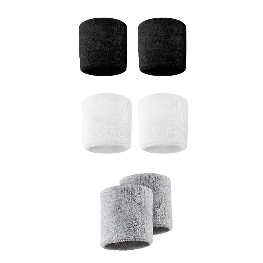 DRAUSS Safe and Secure with This Pack of 6 Grey, Black, and White All-Weather Sports Wristbands - Perfect for Any Active Lifestyle!-image-21