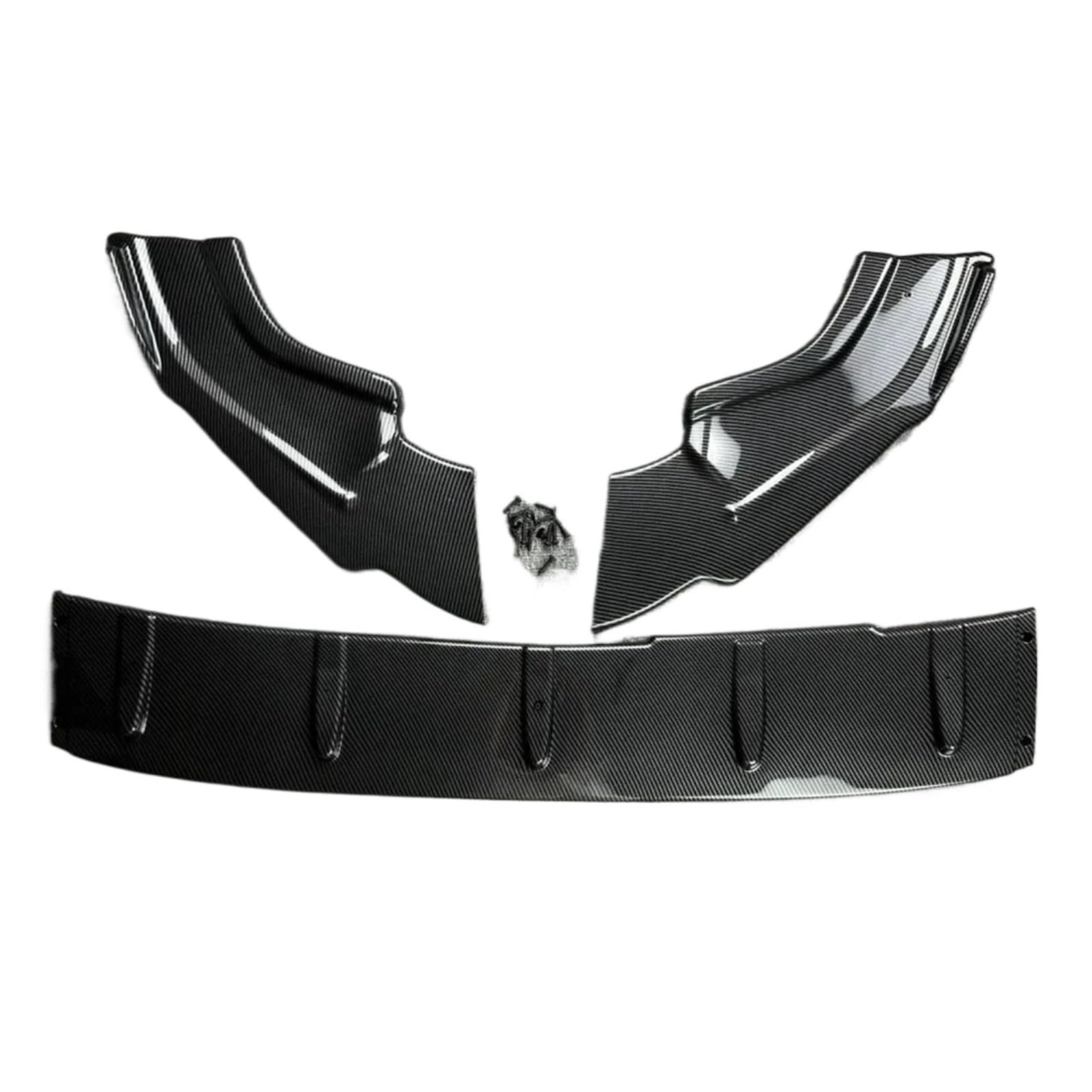 warga deflektora ABS Przedni zderzak, spoiler, pasuje do VW, pasuje do Golfa 7 MK7 7.5 pasuje do GTI pasuje do GTD pasuje do GTE R pasuje do R-Line 2012-2019 warga ochronna(Carbon Look)