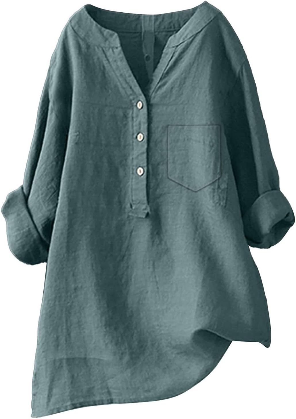 Linen Shirt for Women Breathable Tops Loose Crewneck Tops Womens Daily t Shirts Summer Shirts for Women 2025
