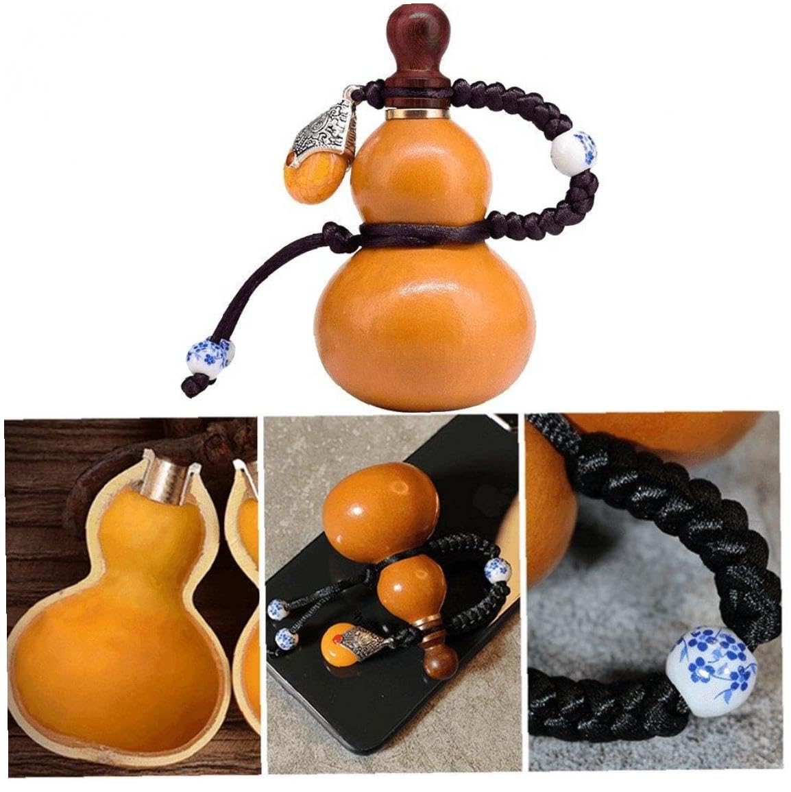 Amazon.co.jp: Gediio 瓢箪 工芸品 開運 置物 ボトル 中国 風水 自然 
