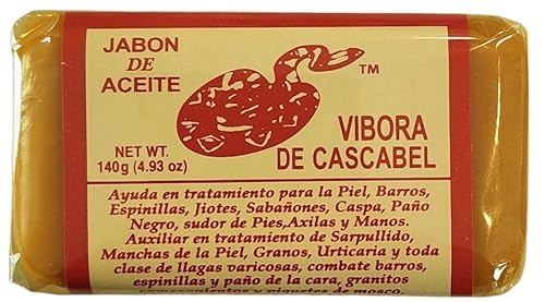 JABON DE ACEITE VIBORA DE CASCABEL (1), 140g - Jabon De Aciete Vibora De Cascabel Barra de Limpieza para Cara y Cuerpo/Rattlesnake Soap Oil Soap (Vibora de Cascabel) - Face & Body Cleansing Bar