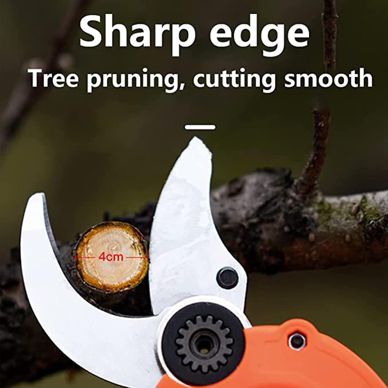 Orchard Garden Electric Pruning Shear Professional Electric Secateurs 30Mm/1.2Inch Cutting Diameter 2PCS Rechargeable Lithium Battery