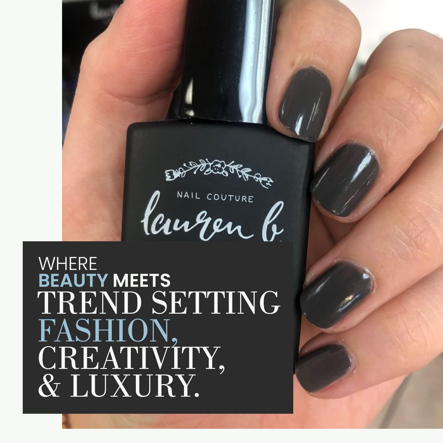 Lauren B. Sun Activated Gel Top Coat | Quick Dry Nail Polish Top Coat, Fast Dry Nail Art Polish | Nail Care Products And Manicure Nail Art Supplies For Women
