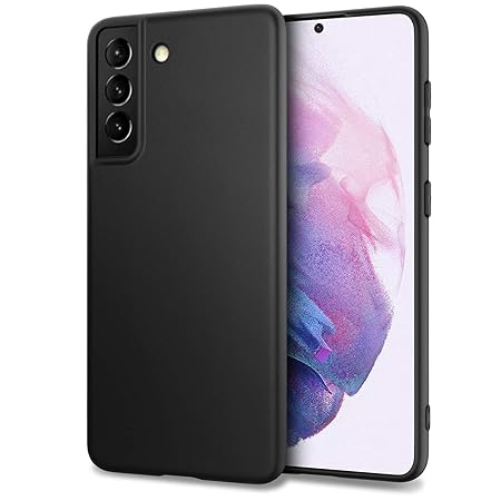Careflection Premium Ultra Slim Soft Light Weight Black Back Cover Case for Samsung S21 Plus