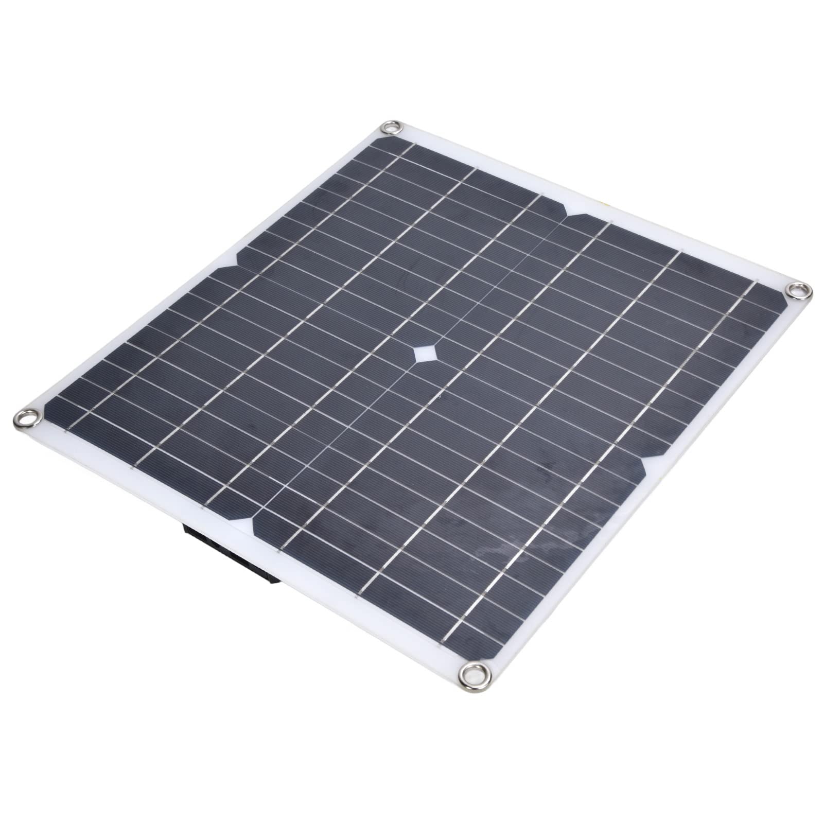 Zerodis 35-W-Solarpanel, Monokristallines Silizium, Flexibles Solarladegerät mit Zwei USB-Ausgängen für Outdoor-Camping-Überwachungskameras, Laptops, Autobatterien