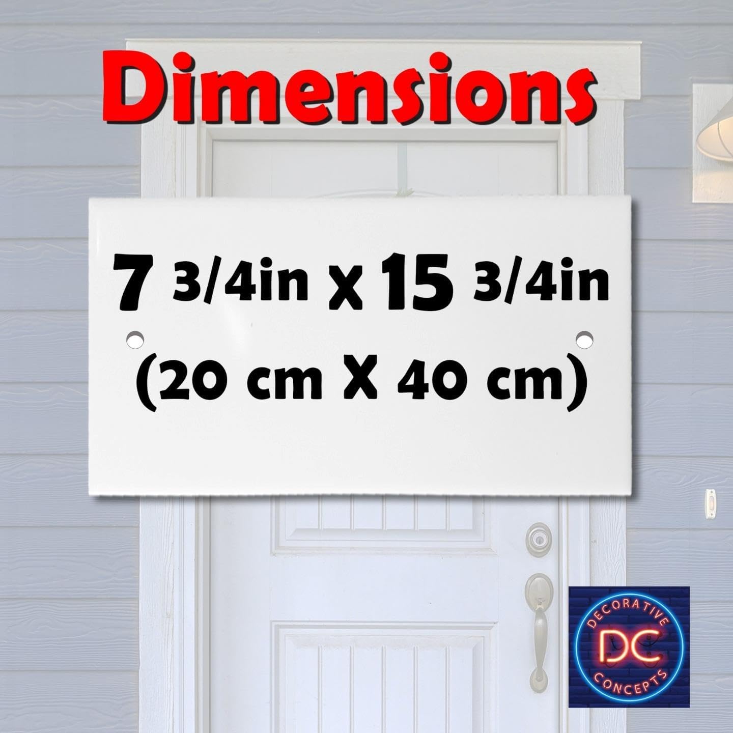 Coastal Address Plaque with Sea Life Designs, Blue Outdoor House Address Tile