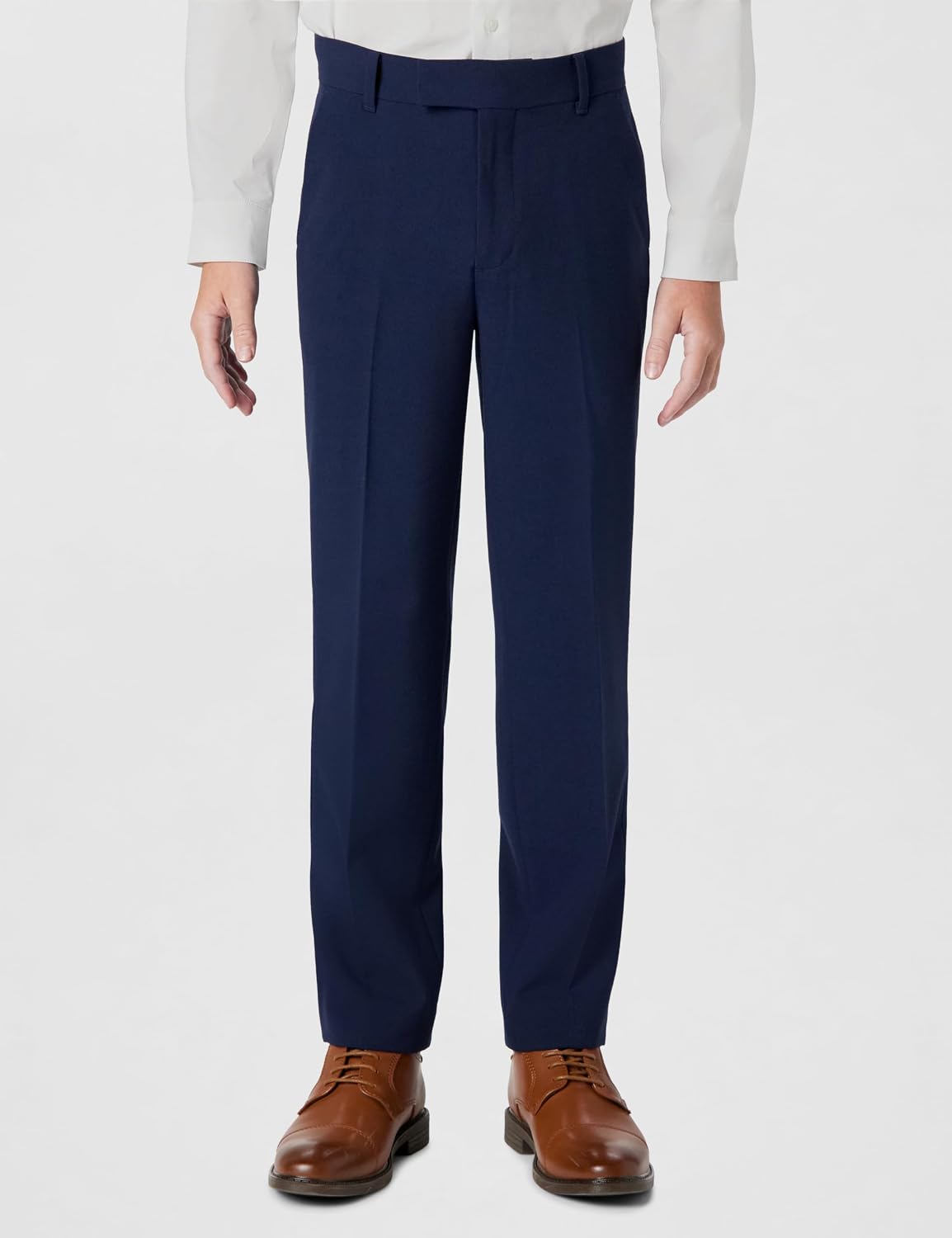 Calvin Klein Boys' Bi-Stretch Blazer Suit Jacket, 2-Button Single Breasted Closure, Buttoned Cuffs & Front Flap Pockets