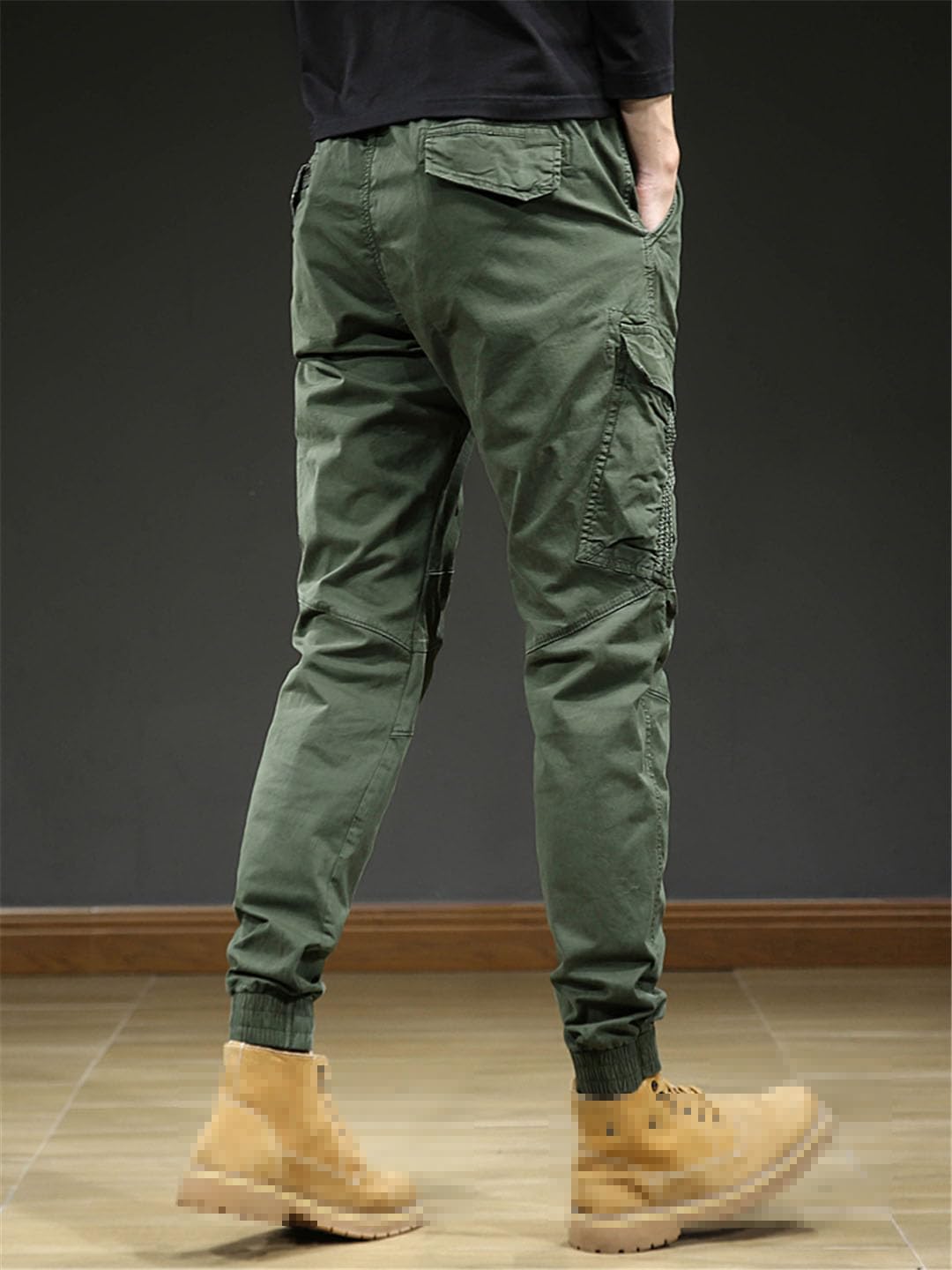 Vogrtcc Pantaloni Cargo Multitasche da Uomo Pantaloni da Jogging Casual Slim Fit in Cotone Elasticizzato