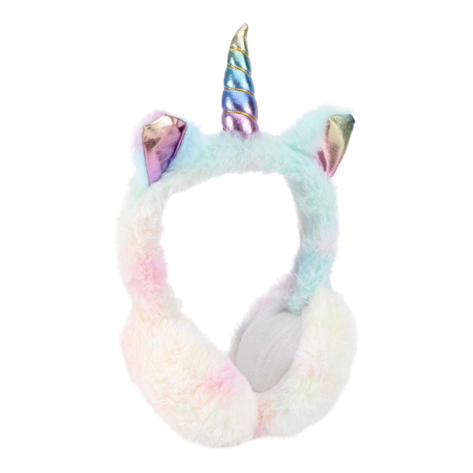 VANZACK 1Pc Cartoon Unicorn Plush Earmuffs for Winter Warm Ear Covers Soft and Comfortable Ear Warmers present for Bright Color Design for