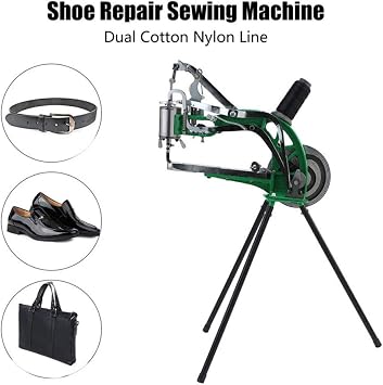 Shoe Repair Machine Hand Cobbler Sewing Machine dual Cotton Nylon Line Sewing Machine Manual Leather Machine for Shoes Cloth Bags