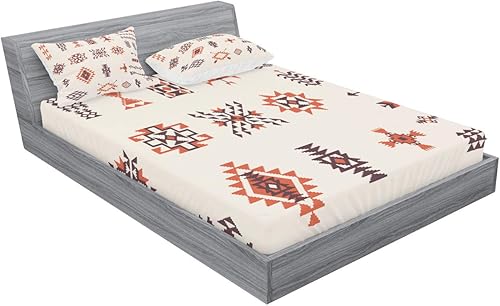 Miniatura 344 de Ambesonne - Juego de sábanas bajeras y fundas de almohada, diseño clásico botánico, plantas de jardín vintage, juego de 3 piezas con estampado