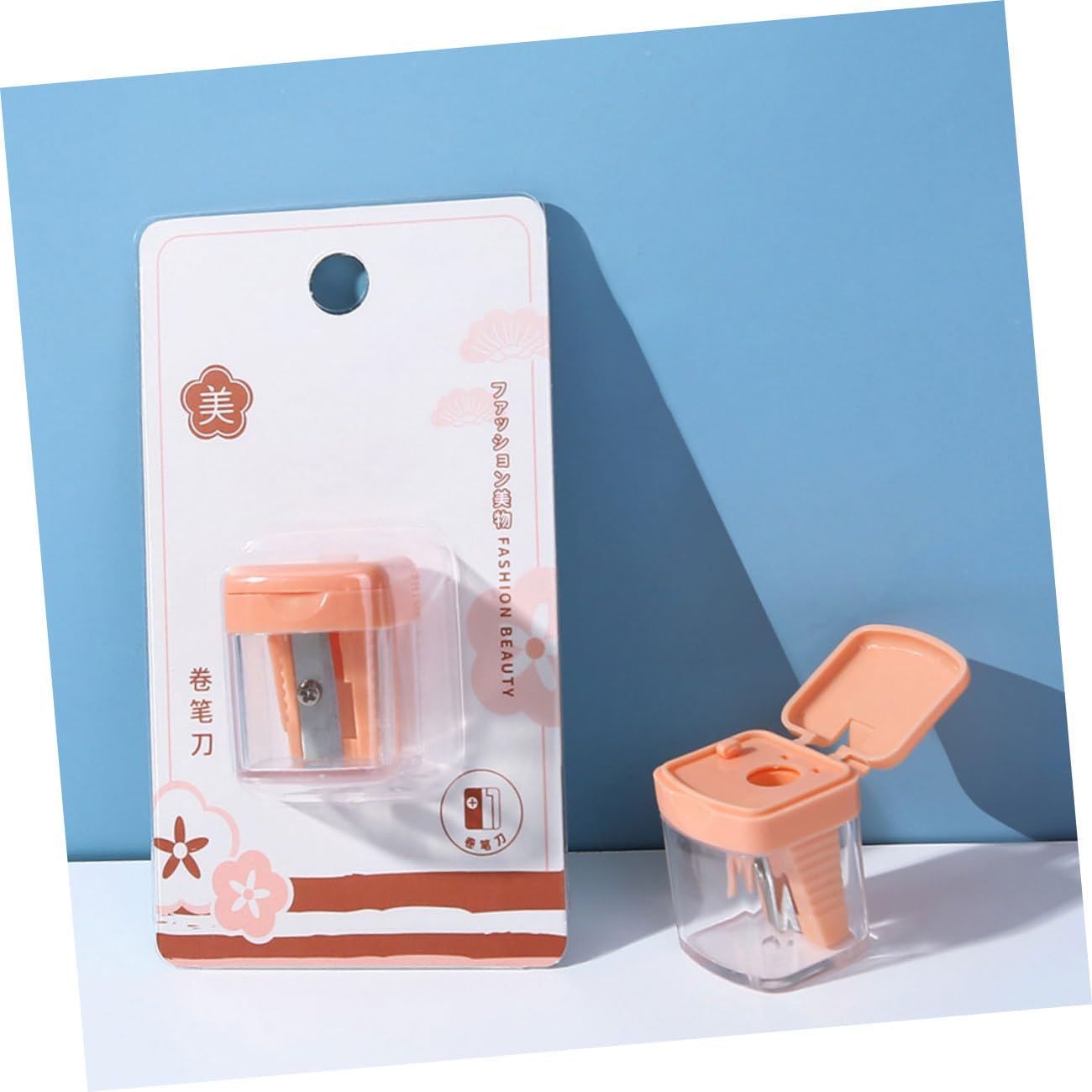 4pcs Cosmetic Makeup Pencil Sharpener with Lid and Box