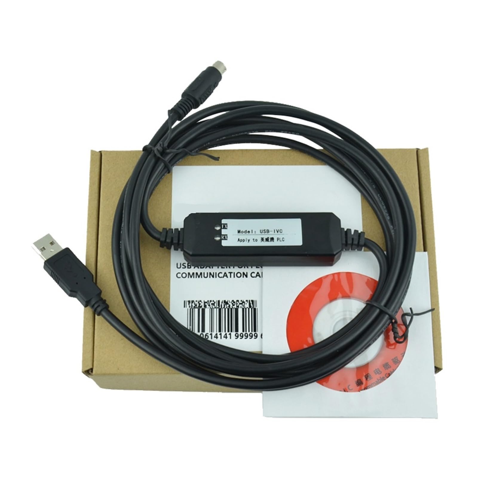 AIENSN USB Port Compatible with INVT IVC1/IVC2 Series PLC Programming Cable Download Cable USB-IVC