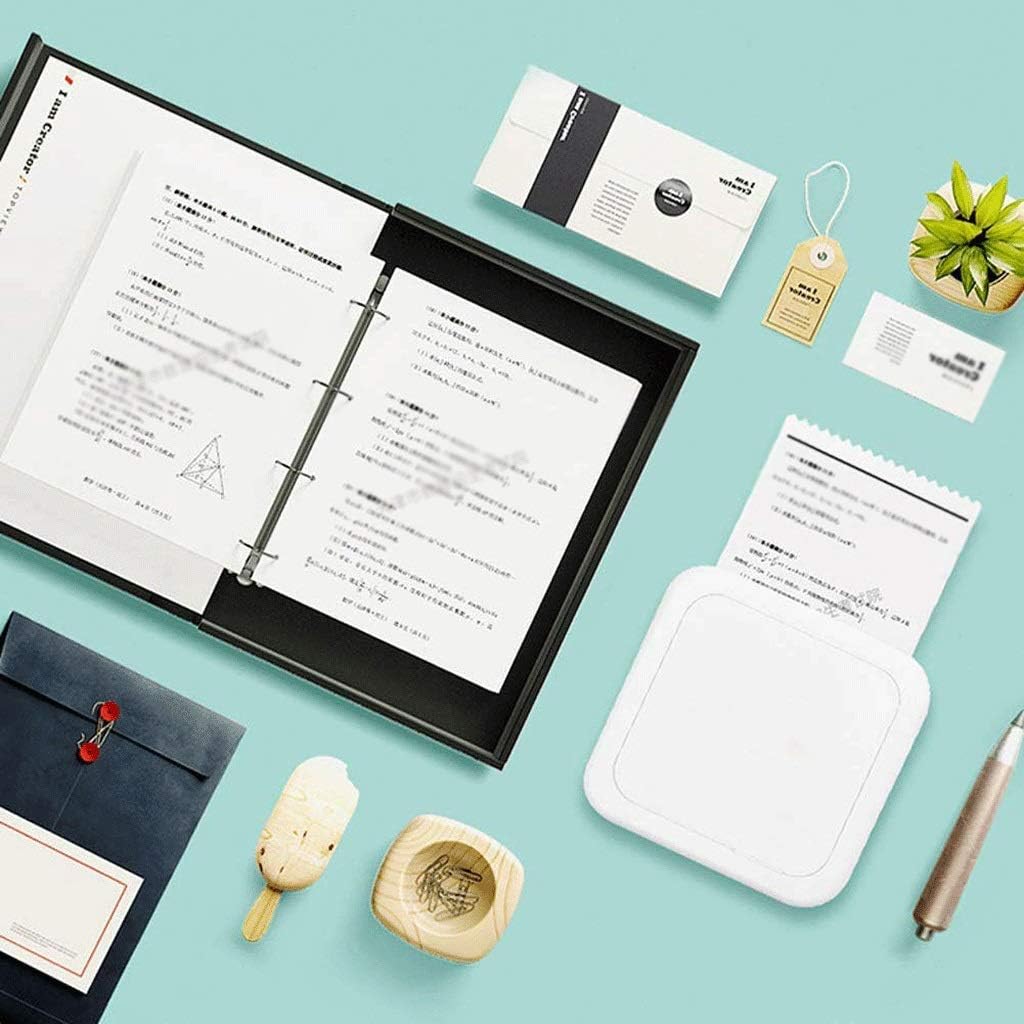 Portable Mini Pocket Label Sticker Receipt Printer, Photo Printer,Compatible with Devices System for Child Painting Women Men Gift