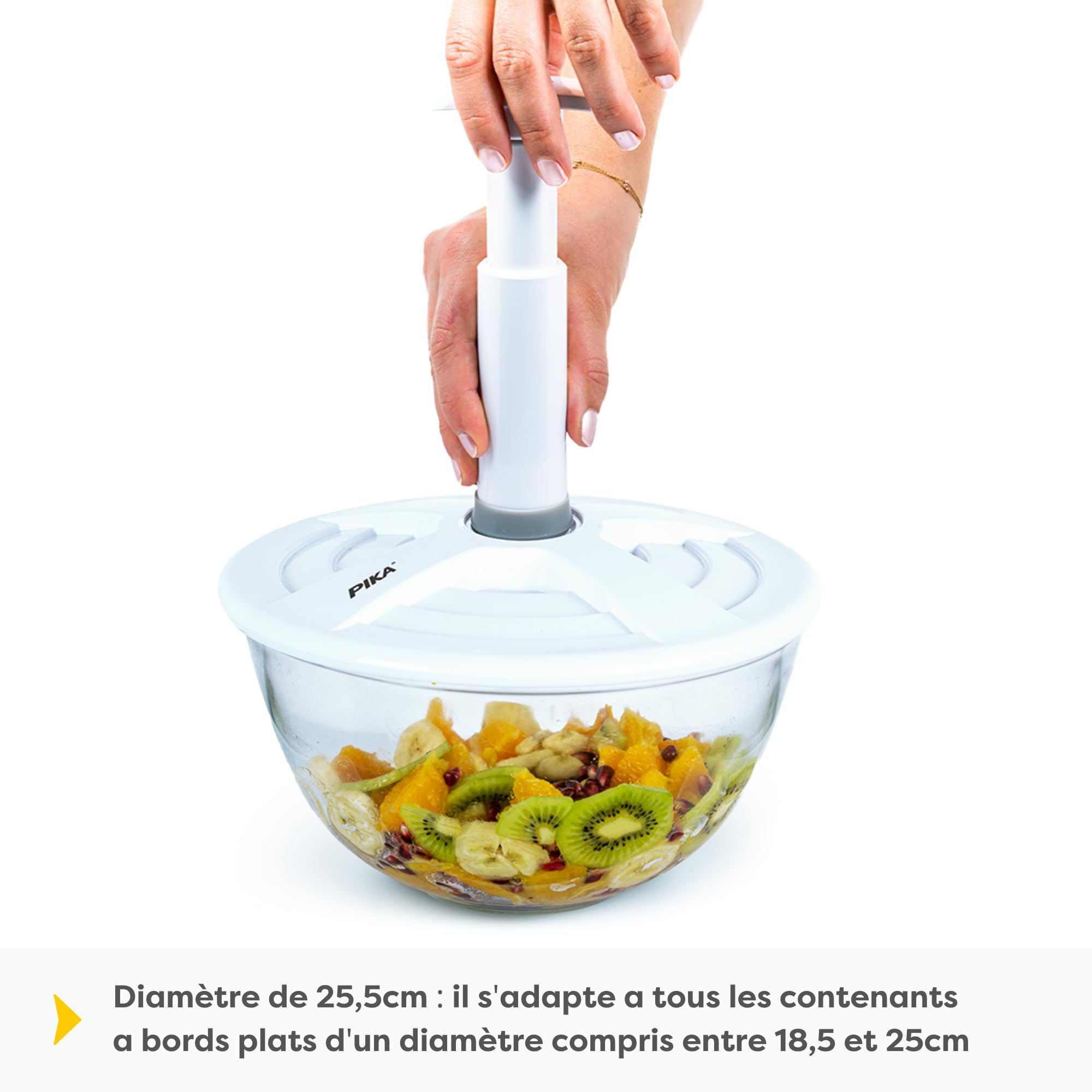 PIKA - Couvercle universel sous vide - Taille XXL : diamètre 25,5cm
