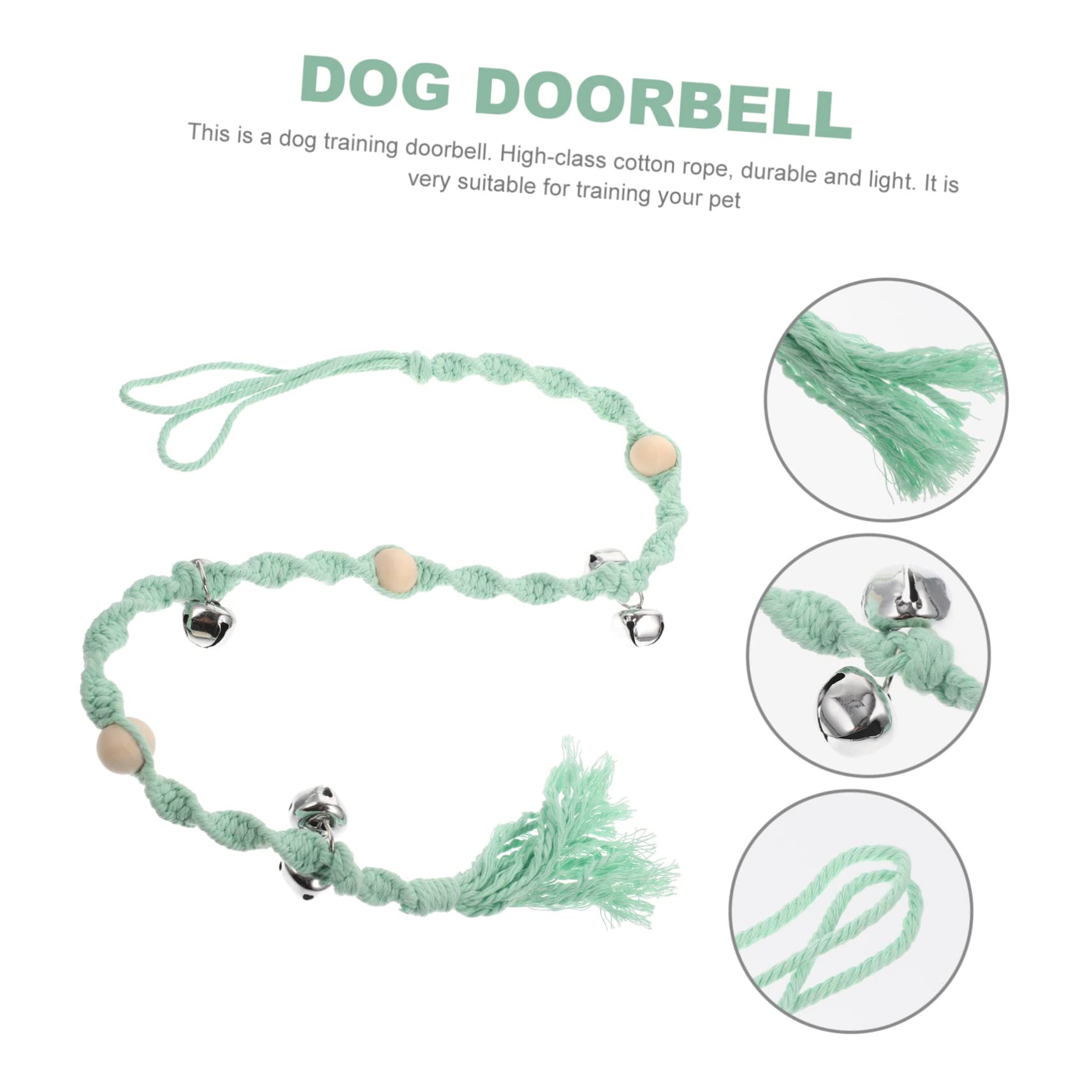 Yardwe Dog Doorbell Elegant Hanging Bell for Potty Training Smooth Comfortable Design for Pet Owners Present for Dog Lovers