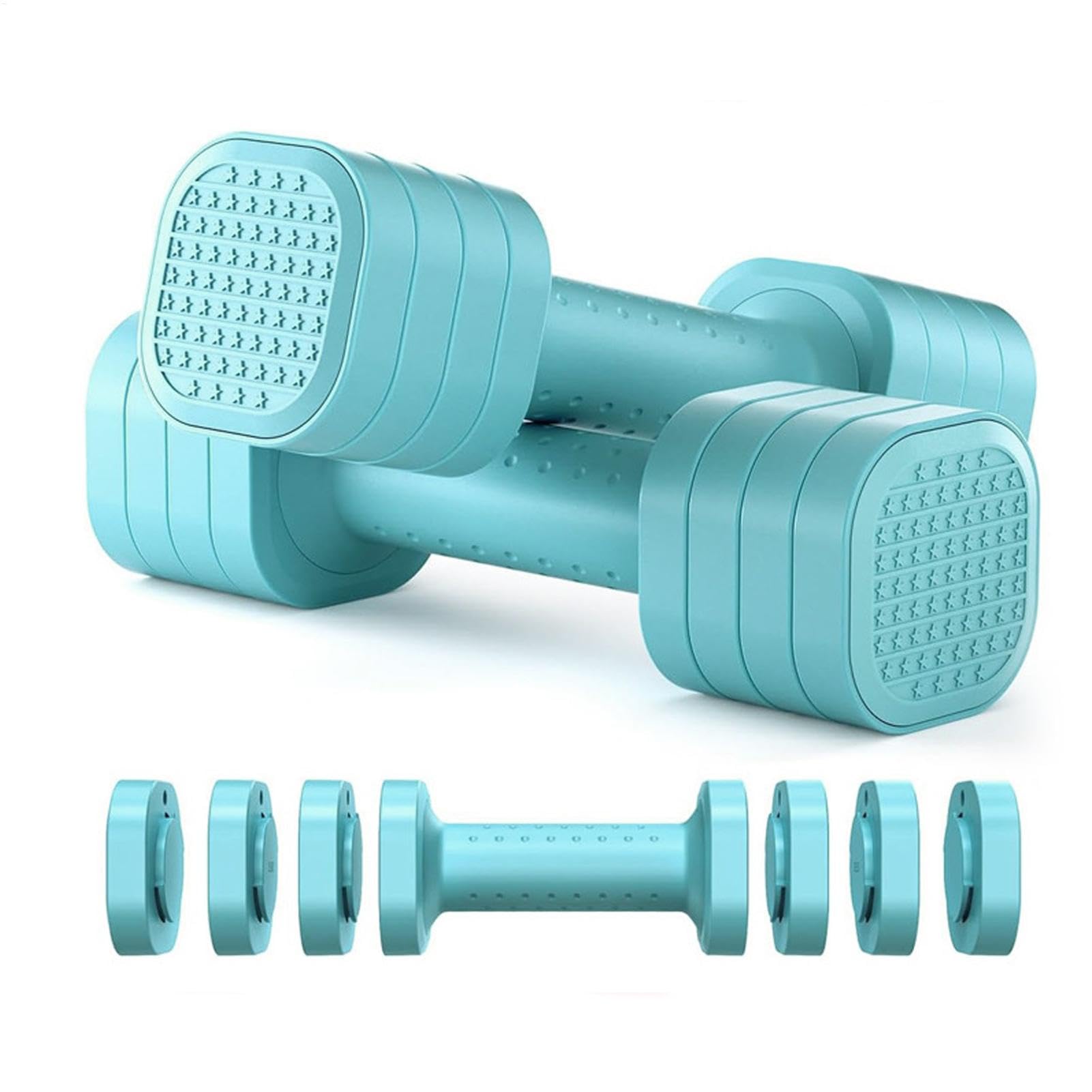 Damen Fitness Hanteln Set 4-in-1 tragbare Kurzhantel 0,9/1,4/1,8/2,3 kg | Workout Trainingsgewichte für Home Gym Ganzkörper Workout Übungen Krafttraining Widerstandstraining Gewichtstraining Zuhau