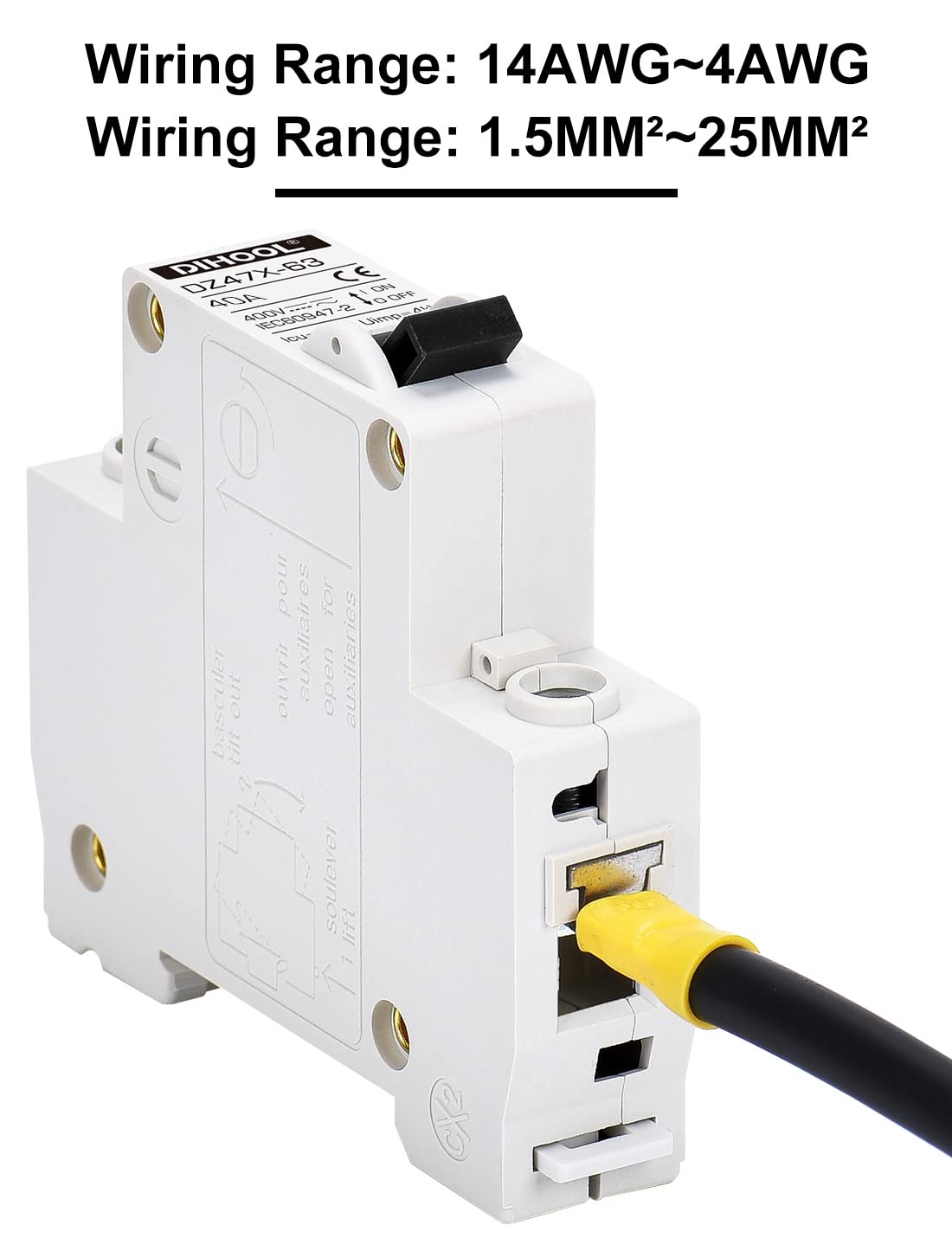 Snapklik.com : AC/DC Miniature Circuit Breakers, 2 Pack, Single Pole 40 ...