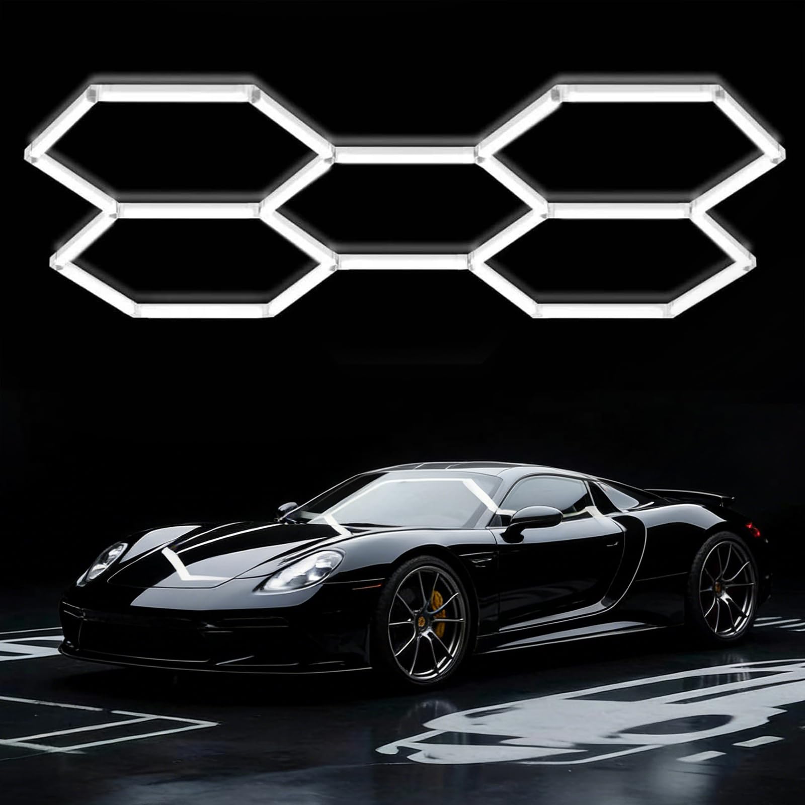Plafonnier LED garage 192W modulable avec structure en nid d'abeille 6500K - 8