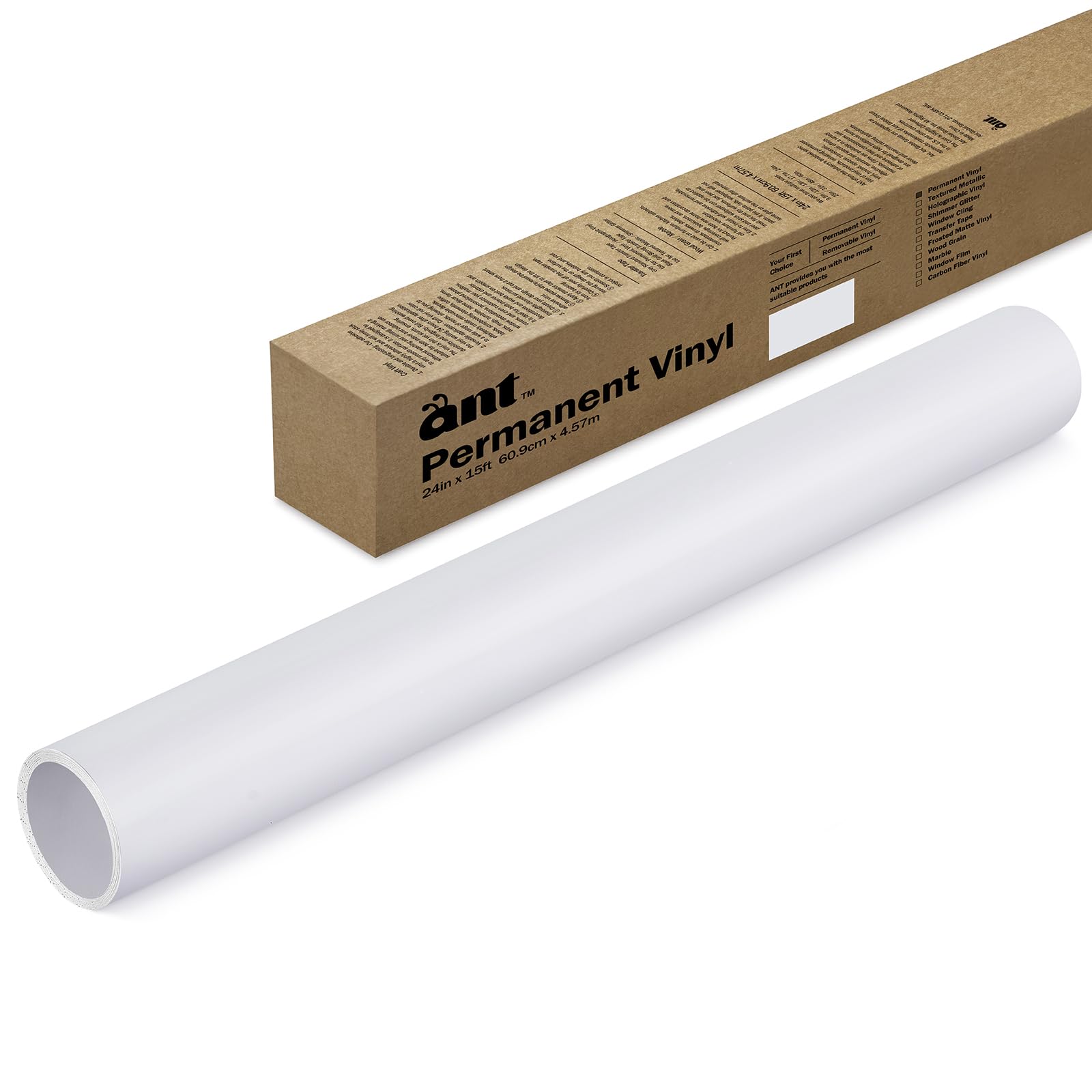 24inch x 150ft (0.6096x45.72m) PVP Roll (24inch x 15ft, Matte Ivory White)