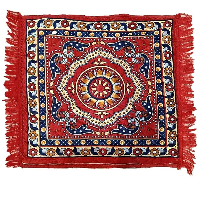 Divine Pooja Mat Set of 3 | Comfortable Aasans for Prayer and Meditation