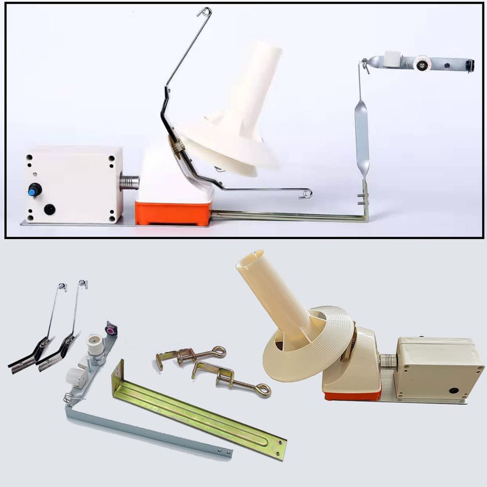 Bobinador Automático De Perilla De Hilo, Bobinador De Lana con Guía De Hilo, Bobinador De Perilla De Hilo De Nylon con Capacidad Máxima De Bobinado De 150g, Bajo Ruido, Velocidad Ajustable