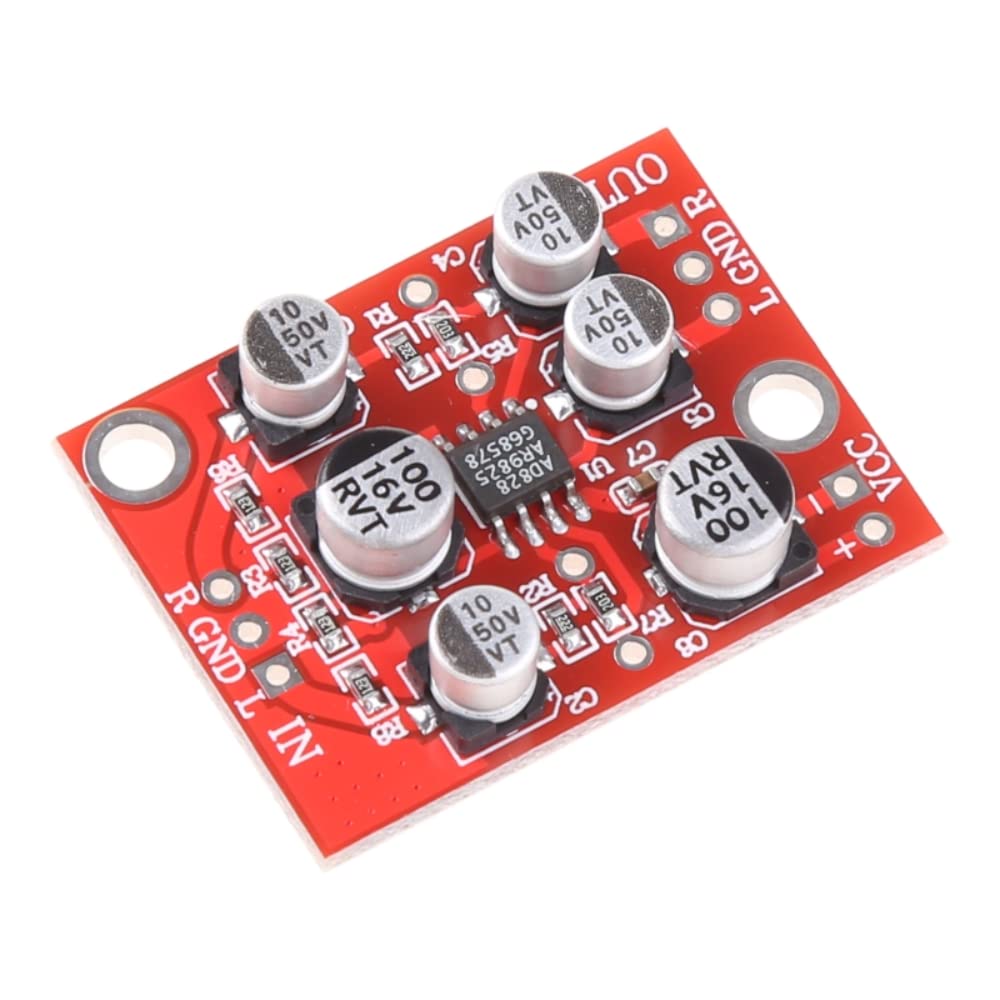 DC 5V-15V 6V 12V AD828 OP Amp Scheda Preamplificatore Audio Stereo Modulo Preamplificatore