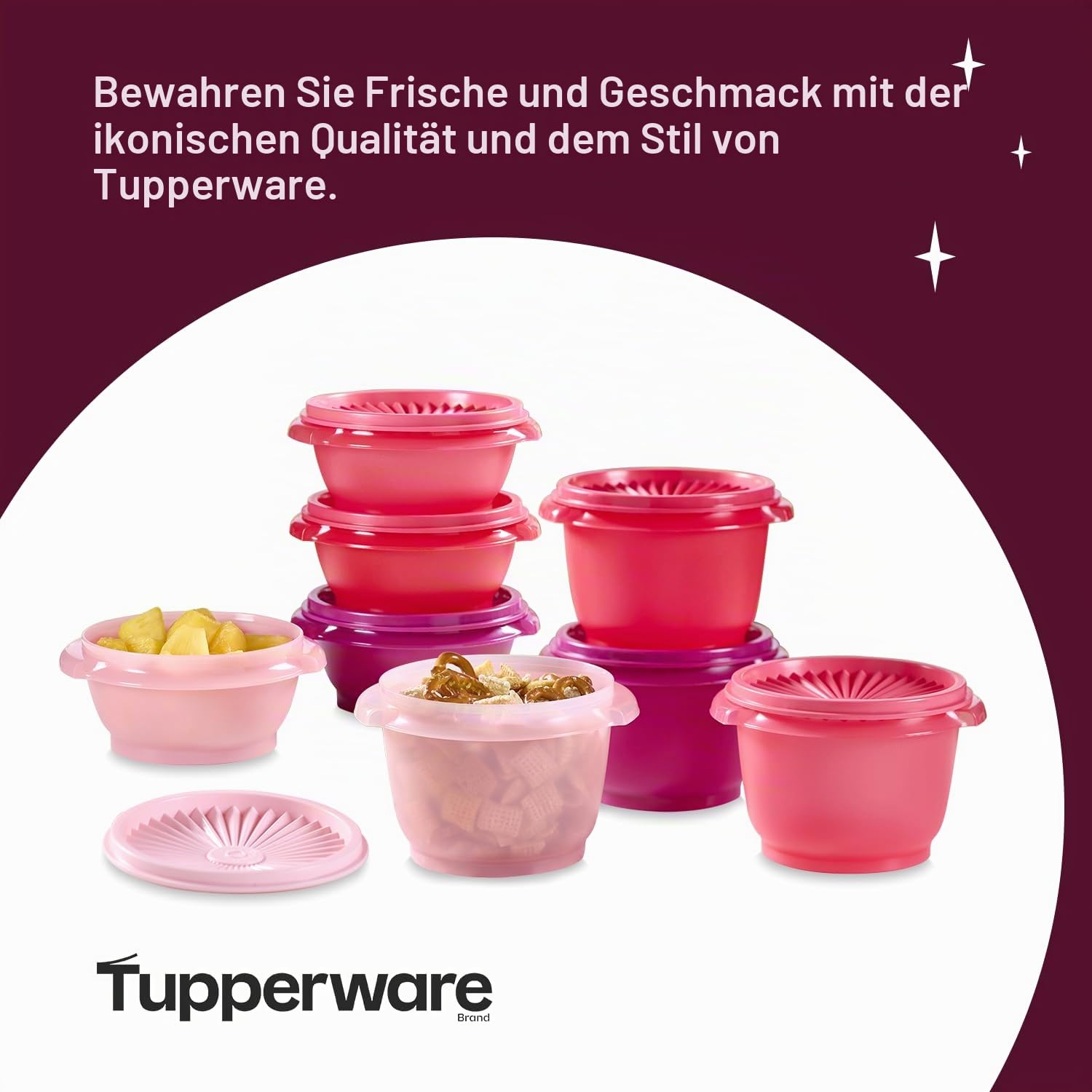 Tupperware Heritage Collection, 16-teiliges Frischhaltedosen-Set in Vintage-Rosa, spülmaschinenfest und BPA-frei (8 Behälter, 8 Deckel)