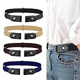 Cinturón sin hebilla: Cinturón Elástico Invisible adopta una solución fácil nueva e innovadora, buena elasticidad, suave y cómoda, más relajada que el cinturón original, ningún botón presionará su estómago después de sentarse o una gran comida. Úsalo sin estrés y haz tu vida más fácil. ¡Muy fácil de usar!