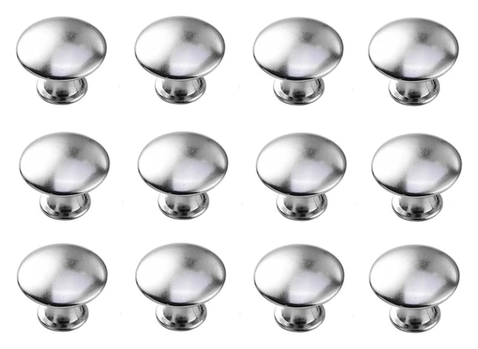 Gkirqvpe Siliver Cabinet Knobs, Pack Of 12 Single Hole Small Handle Cabinet Round Door Hollow Knobs Multicolor(Siliver)