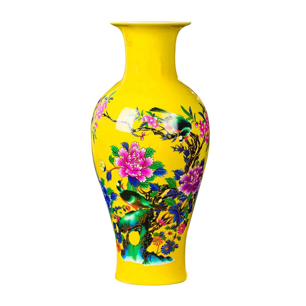 Vase en céramique style chinois chic S pour décoration salon et porche raffiné