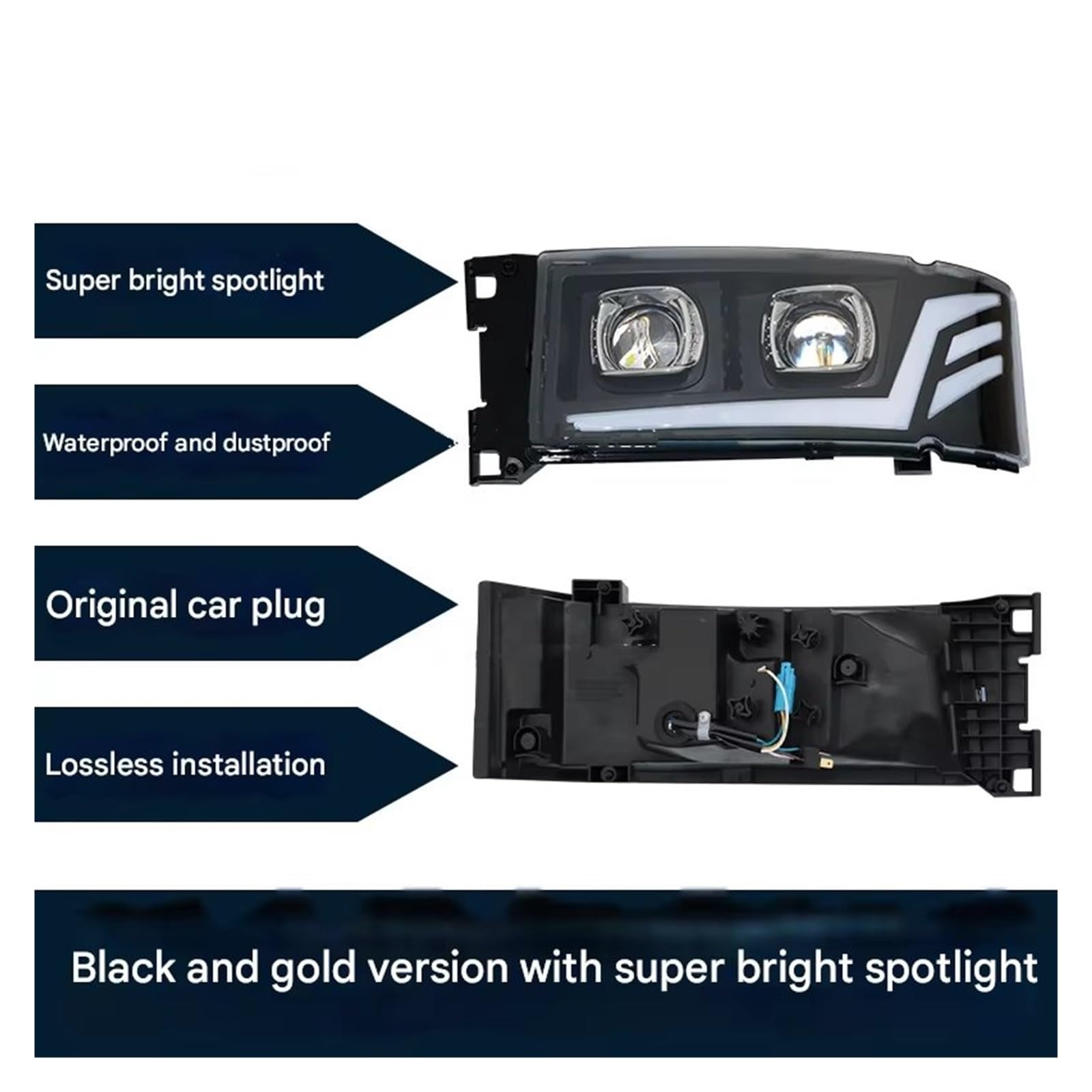 Fari Fanali Anteriori 1 Pezzo 24 V LED Completo Per Camion Faro 1446588 1474658 Per SCANIA G440 G400 G450 P410 R420 Pesante Modificato(Sono partiti)