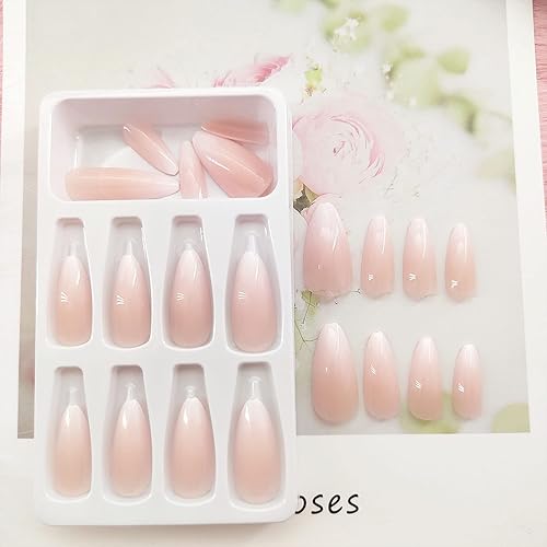 Miniatura 179 de Uñas postizas medianas a presión con lazos 3D, diseño de diamantes de imitación, punta francesa, pegamento brillante en las uñas acrílicas blancas