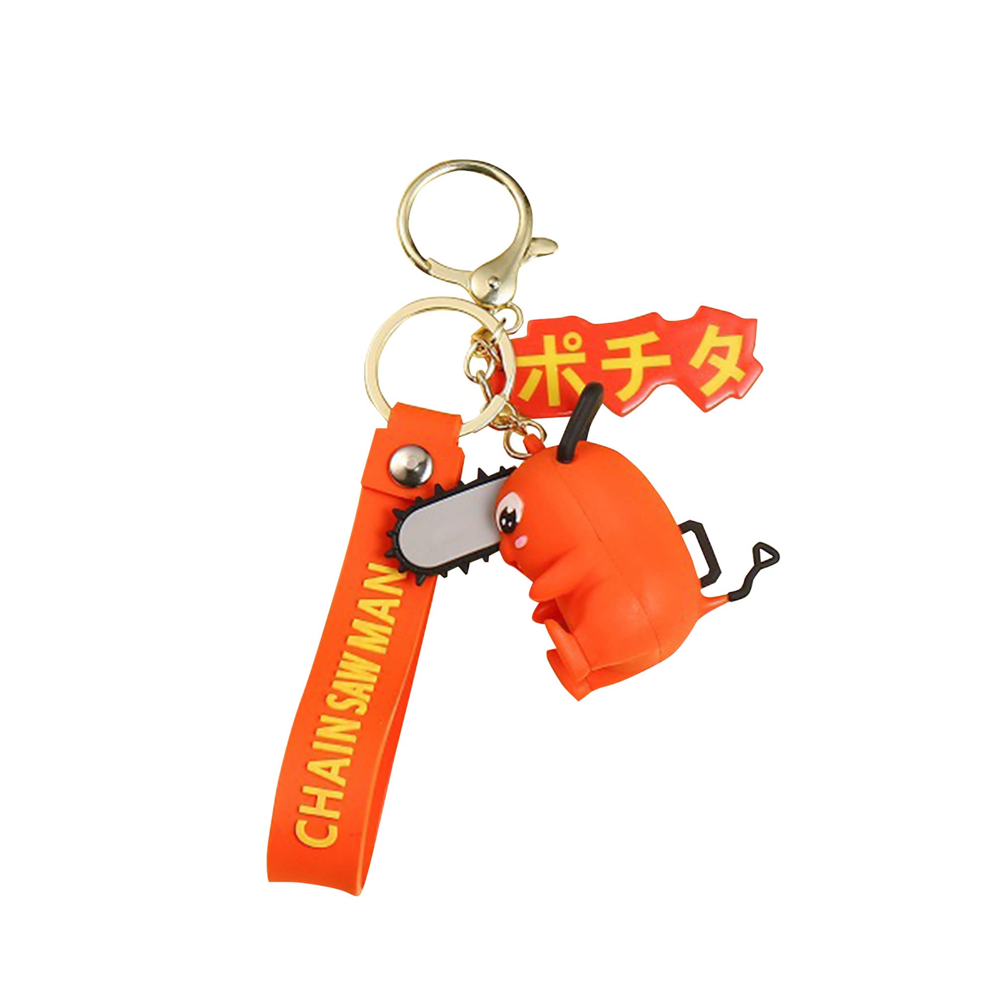 Zhongkaihua Chainsaw Man Keychain, Cute Anime Pochita/Denji