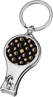 Gold Sun Crescent Moon Star Nail Clipper Portable Fingernail Toenail Clippers Multifunctional Nail Trimmer Manicure Tool