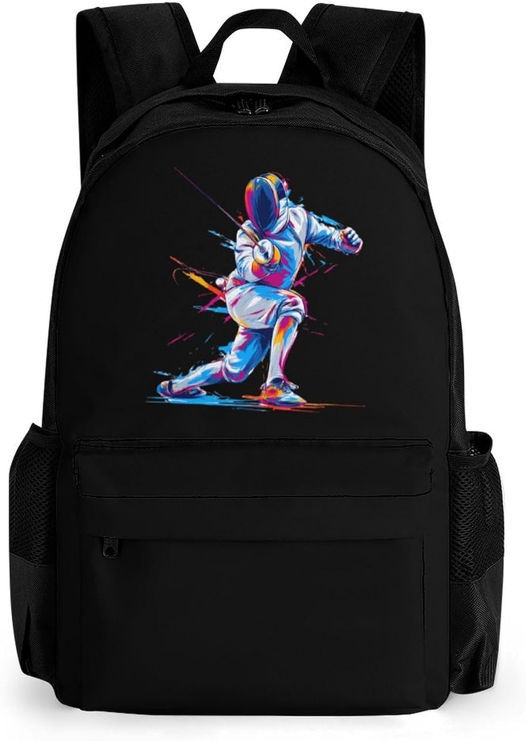 Novelty Fencing Colorful Laptop Backpack 16 Inch Computer Travel Bag