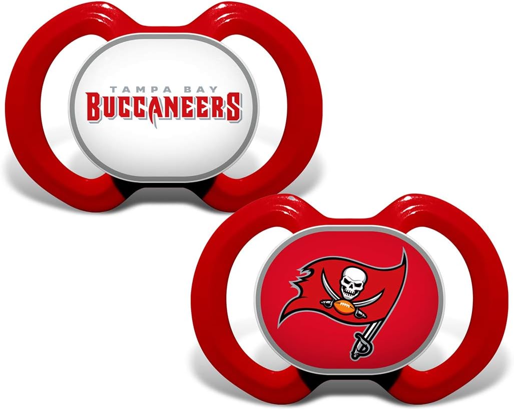 BabyFanatic Pacifier 2-Pack - NFL Tampa Bay Buccaneers - Officially Licensed League Gear