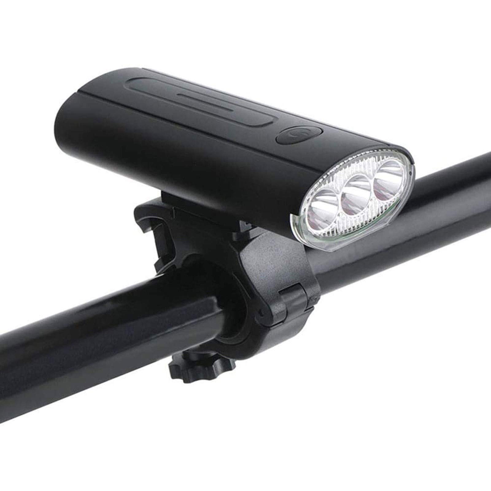 Luz de bicicleta de alto lúmenes, LED recargable USB Faro delantero de la bicicleta Alta brillante 15 horas de montaña Ciclismo Ciclismo Seguridad Flash Linterna con 6 modos, luz impermeable para