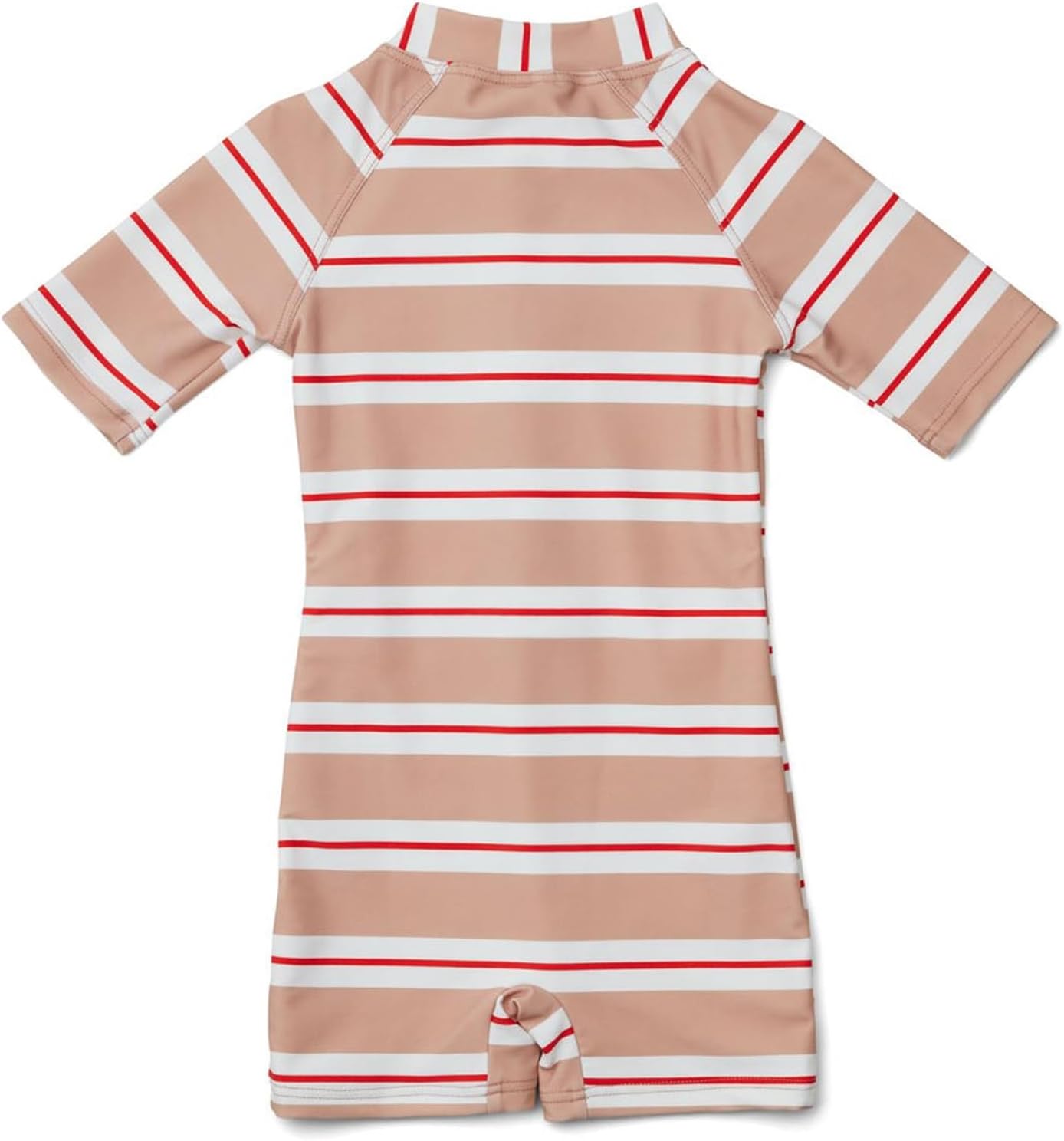 Girls One Piece Swimsuit Zipper Long Sleeve Rash Guard Green Striped Sunsuit Seersucker Bathing Suit with Ruffle Butt - Image 4