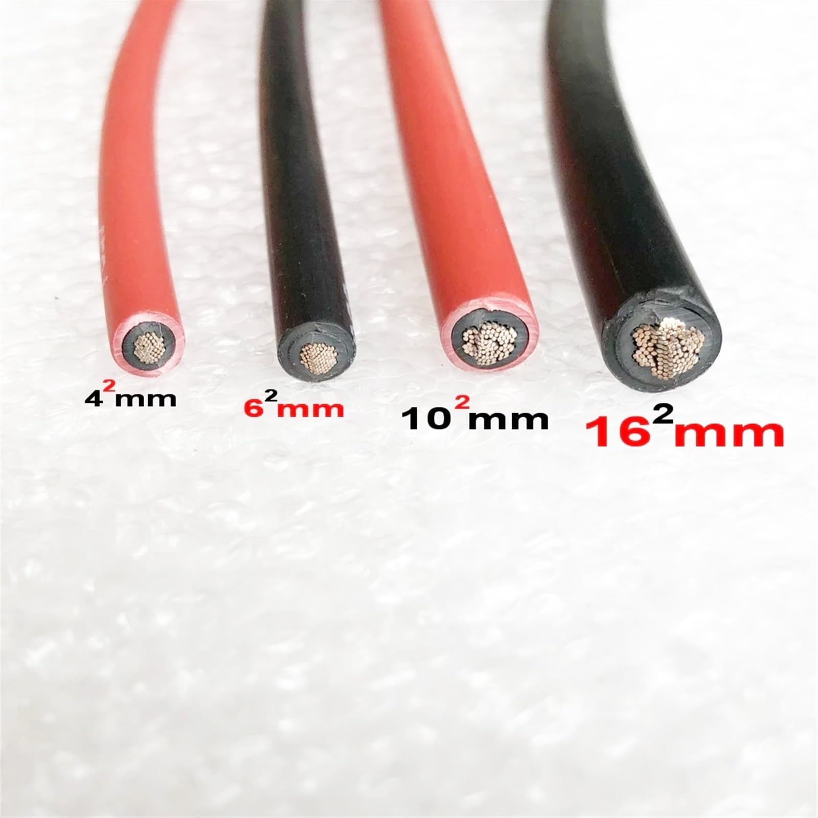 Solidne obwody Kabel solarny 10AWG 12AWG 14AWG 6mm2 4mm2 2,5 mm2, przedłużacz panelu słonecznego, drut miedziany czarny i czerwony Złącze krosna (rozmiar : 10 AWG-6mm2)