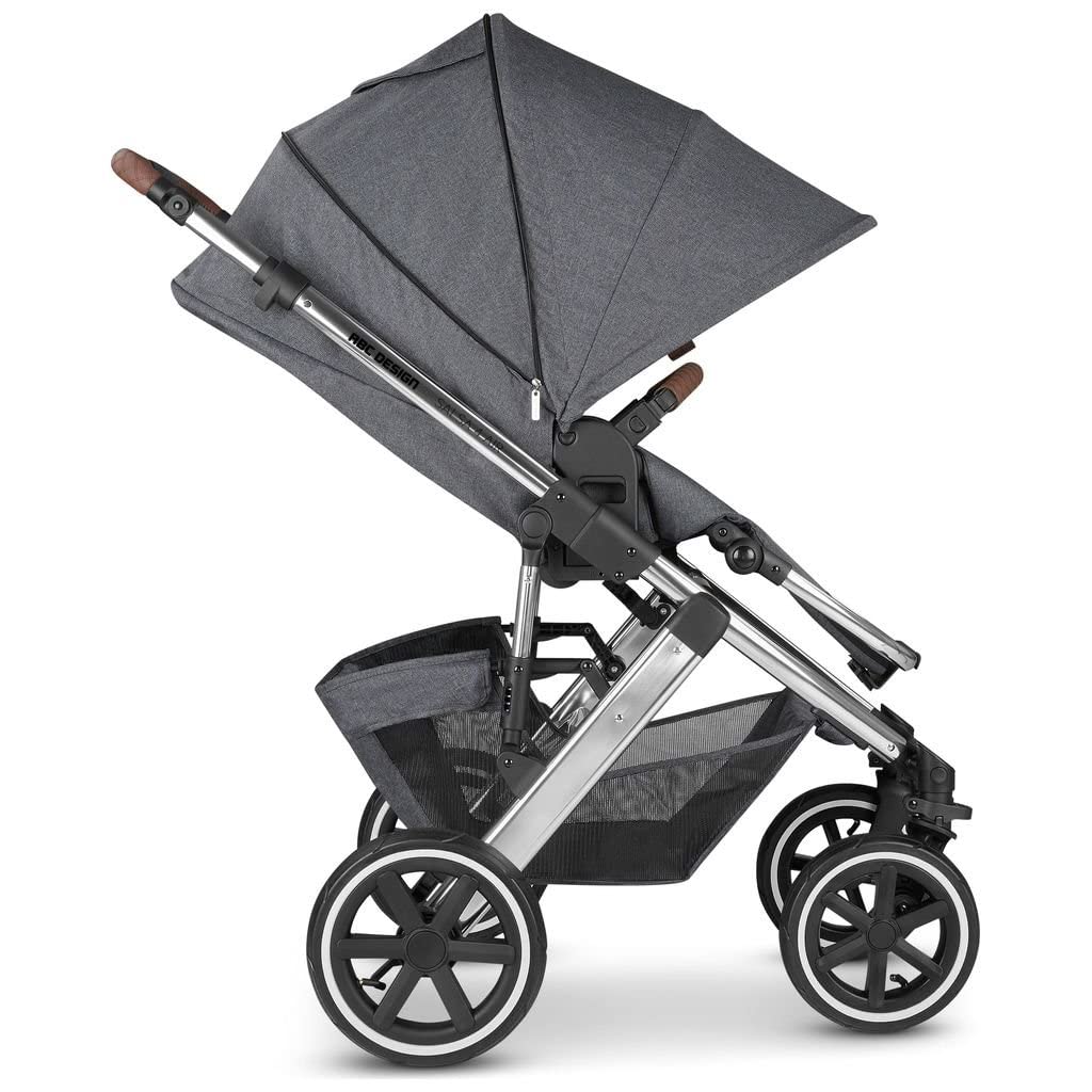 ABC Design 2 in 1 Kinderwagen Salsa 4 Air  Kombikinderwagen fr  Neugeborene & Babys  Inkl. Sportsitz Buggy & Tragewanne  Radfederung &  Luftreifen - hhenverstellbares Kopfteil (asphalt) : Amazon.de: Baby