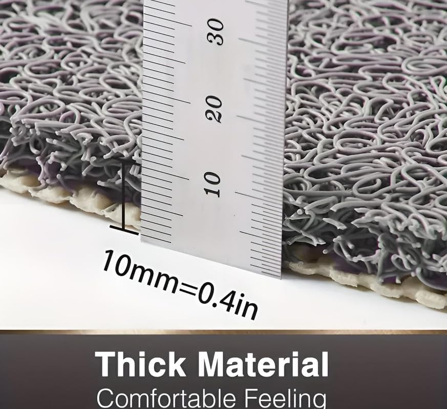 Image of VNQ! Cushion Noodle Mat for Home Entrance, Heavy Indoor Outdoor Anti Slip PVC Floor Mat for Bedroom, Kitchen, for Bathroom, Doors, Office, Door Mat, Bath Mat Colour Biege|(4X5 Feet)