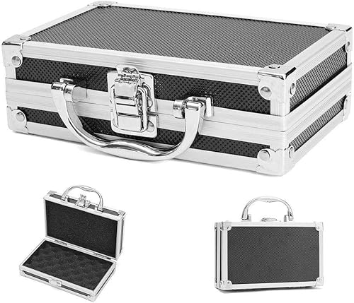 Miniatura 3 de Estuche de transporte de aluminio mini estuche de aluminio maletín de espuma estuche de transporte estuche de herramientas portátil 7087 x 4331 x