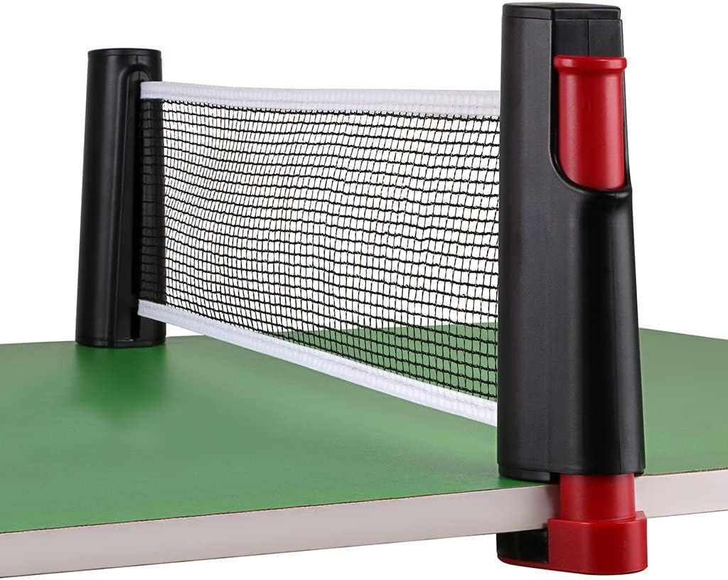 Vector X Table Tennis Net Retractable Table Tennis Net Replacement, Ping Pong Net(Black-Red)