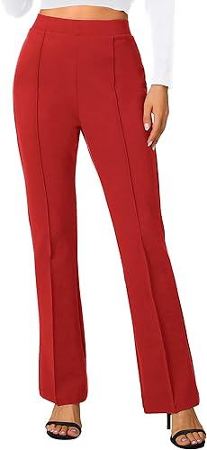 Miniatura 41 de Urban CoCo Pantalones de trabajo elásticos con corte de bota, pantalones de yoga pequeños para oficina casual Gris