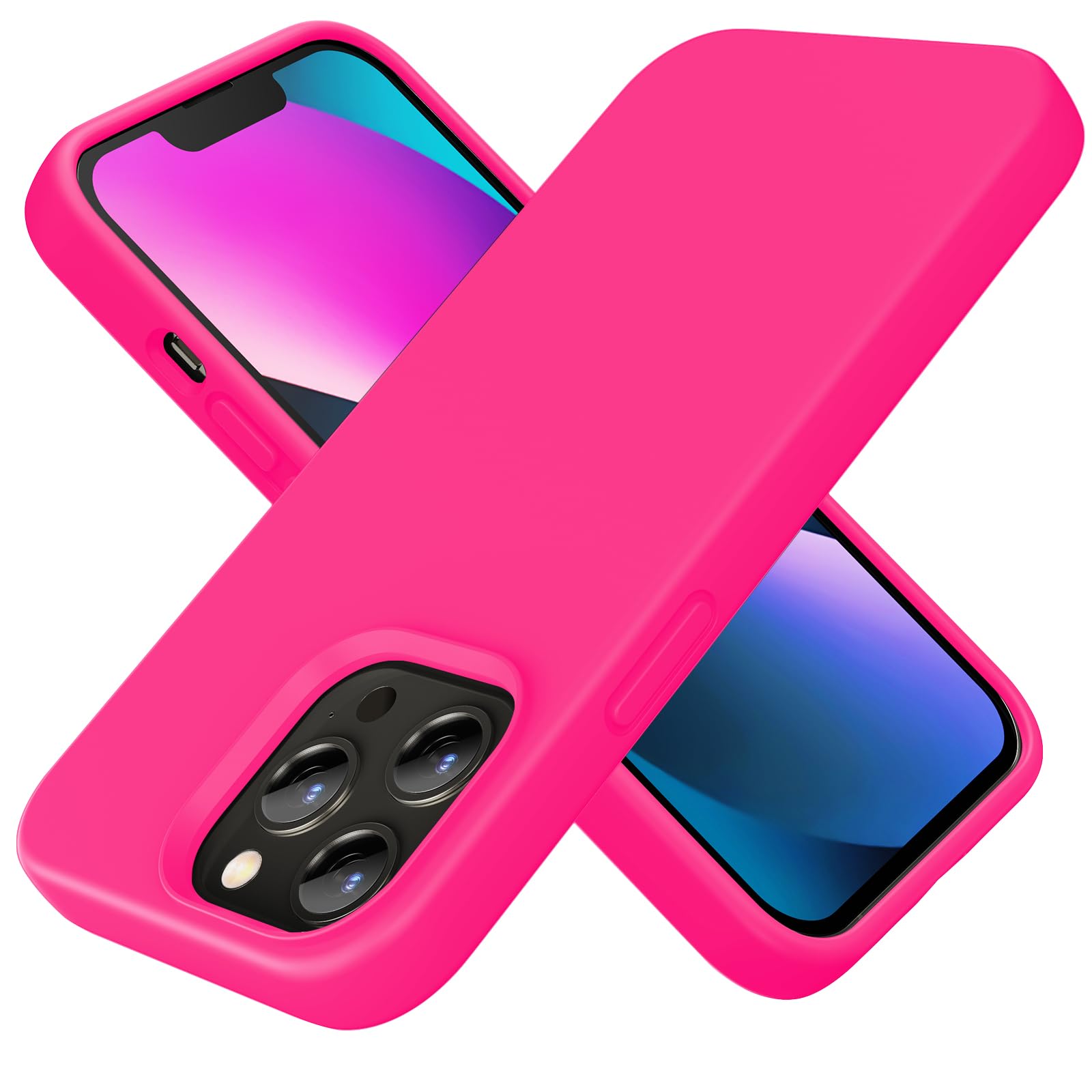 TIIXXE Silicone Case Compatible with iPhone 13 PRO Case Soft Ultra Slim Protective Shockproof Liquid Silicone Phone Case,Anti-Scratch Microfiber Lining