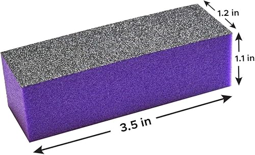 Miniatura 6 de Karlash 10 unidades de pulidor de uñas pulidor de bloque de lijado 100180 (morado y blanco)