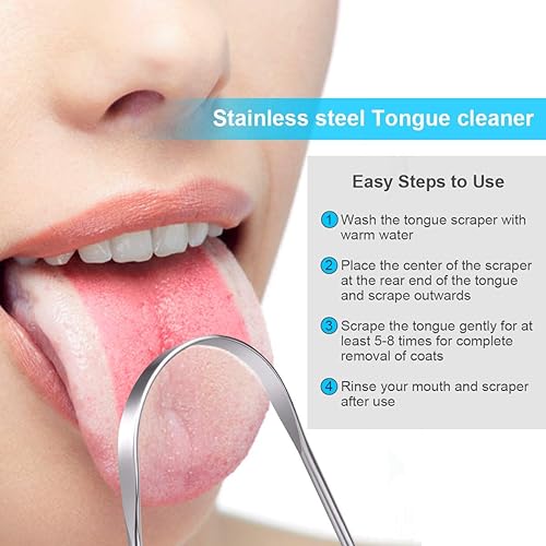 Miniatura 5 de LIMPIADOR DE LENGUA PREMIUM DE ACERO INOXIDABLE Pack de 1