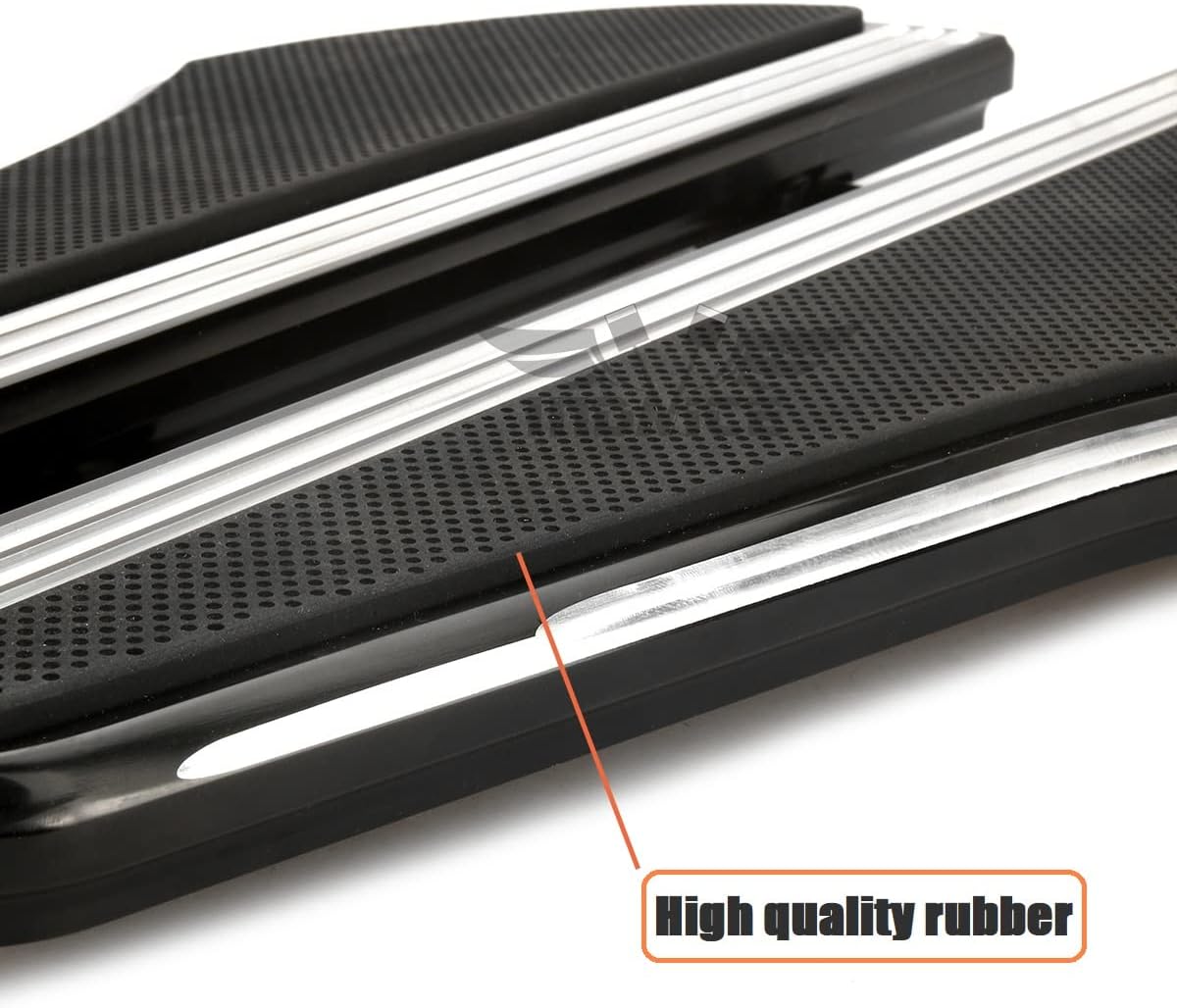 Black CNC Defiance Rider Footboard Kit + brake pedal cover for touring street glide FLHX driver floorboards FLHR FLTR FLHT Footboards softail slim Street Glide Special FLHXS 2014-Later